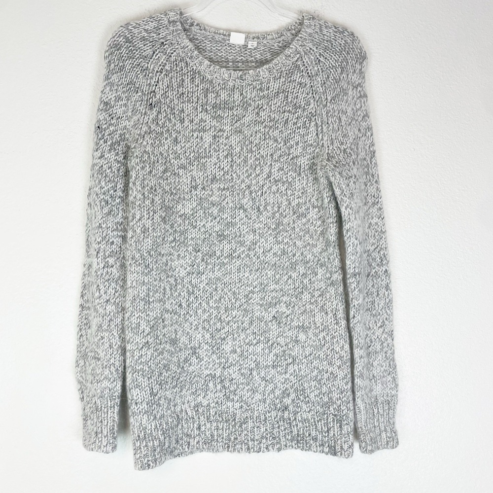 Gap Sweater Womens‎ XS Gray Marled Pullover Alpaca Blend Preppy Classic Cozy